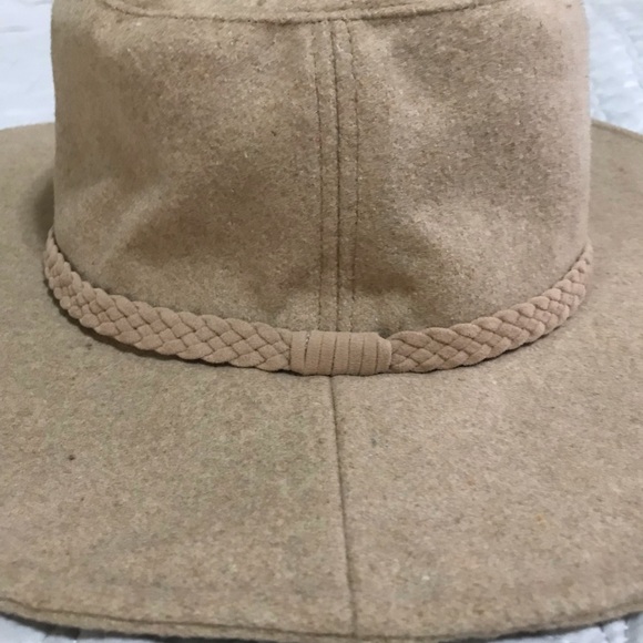 ASN Anthropologie Harper Felt Floppy Sun Hat Neutral Tan Anthro New NWT - Picture 5 of 7